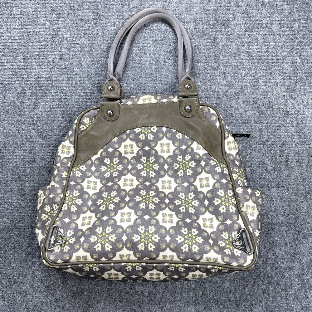Petunia Pickle Bottom Sashay Satchel Backpack Coated Canvas Misted Marseille - Picture 2 of 16